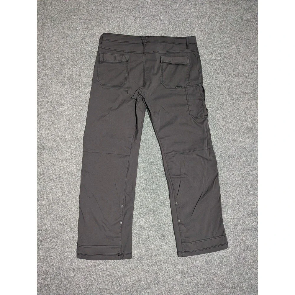 Prana Zioneer Pants Mens 38x32 Outdoor Hiking Gray